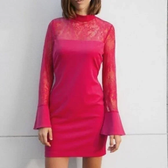 Fuchsia MINI DRESS - Picture 1 of 4